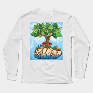 Trees Drink from the Water Table Scene - Climate Art! Long Sleeve T-Shirt